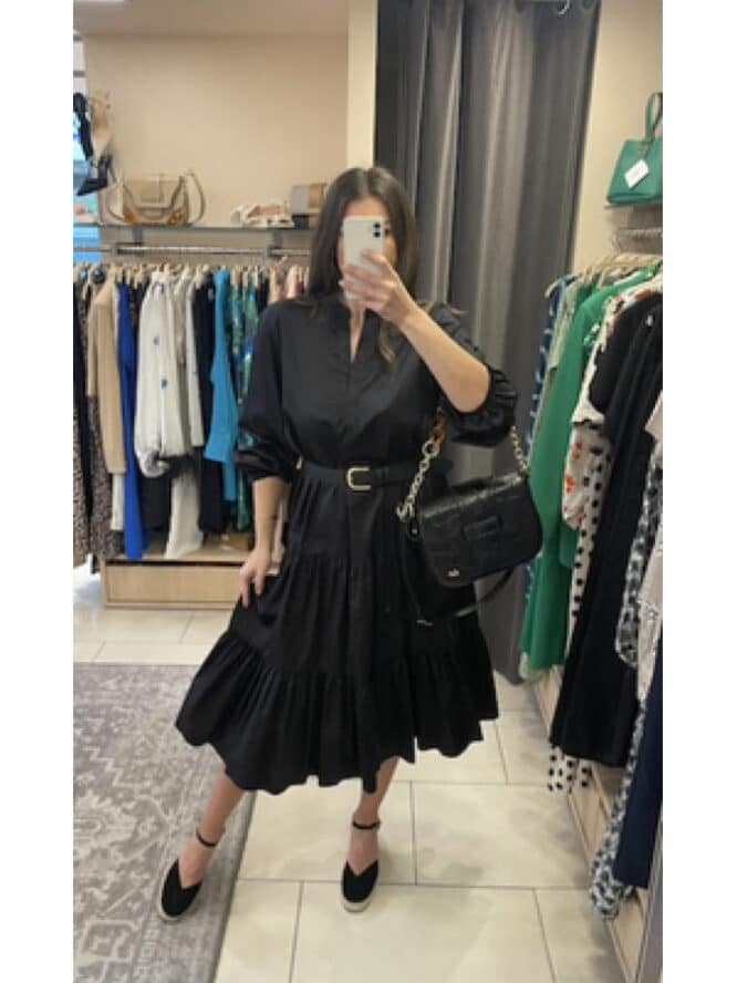 MILLA Midi Dress Black 1