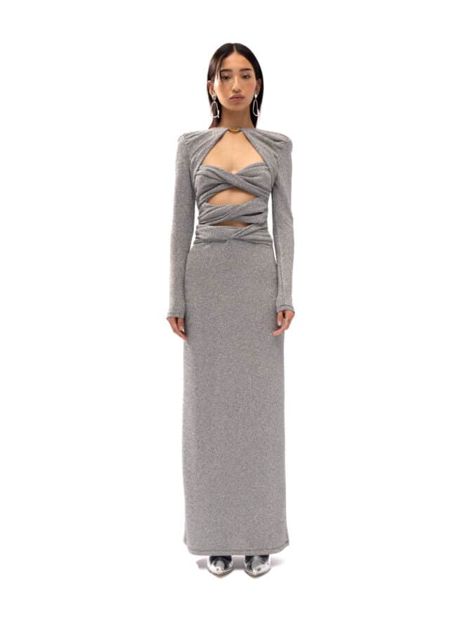 Mallory Python Silver Dress 3